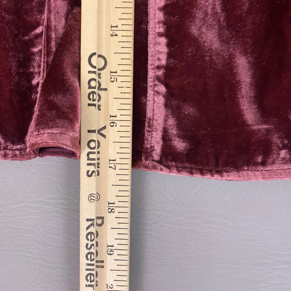 Banana Republic Velvet Mini Skirt Women's Size 14 Burgundy Red Fit Flare New NWT